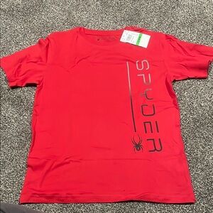 Spyder Red Short Sleeve Tee Vibrant Athletic Style